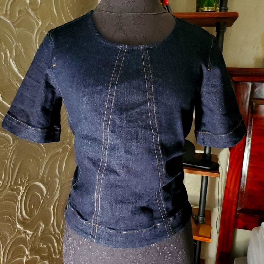 Banana republic stretch denim shirt